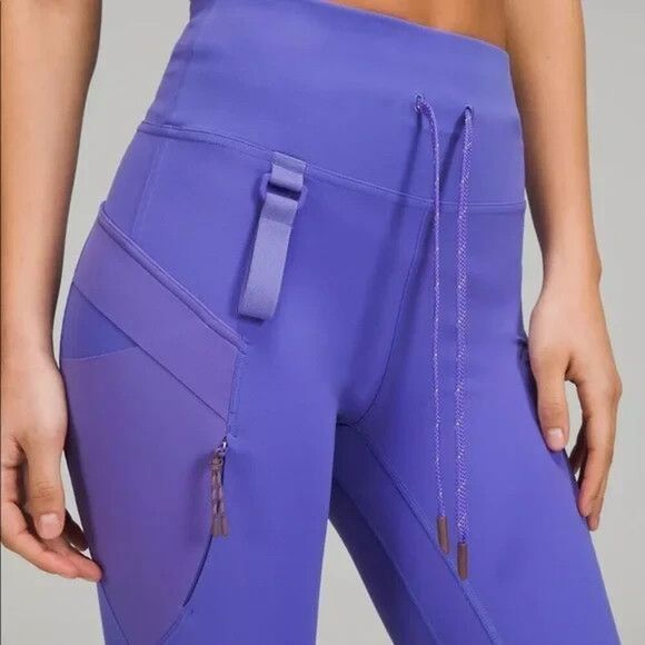 Lululemon W5EQ9S Women's Sz 2 Purple Cargo Super Hi-Rise Hiking 25" Tights - Picture 13 of 16